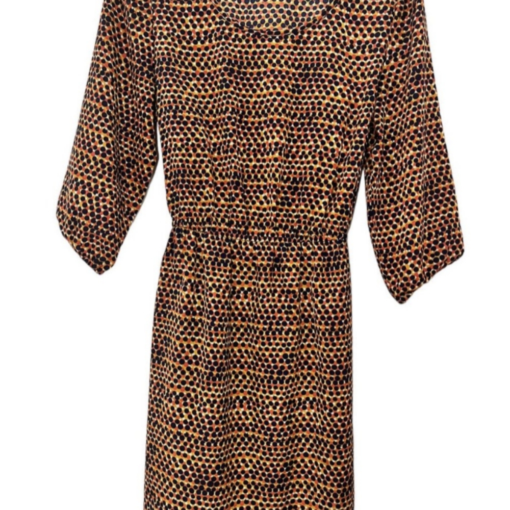 Bebop Candy Corn Circles Dress Tie Waist Size Large